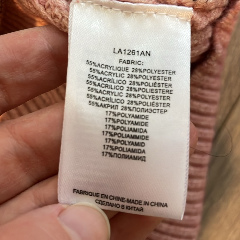 Anthropologie Crew Neck Mollie Bracken LOVE Pink Sweater - Picture 8 of 9